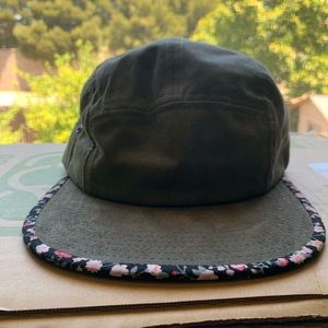 Floral 5 panel hat